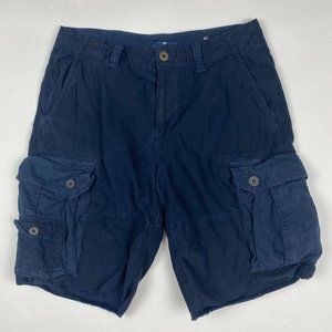 American Eagle Classic Fit Cargo Shorts Men's Size 30 Cotton Blue
